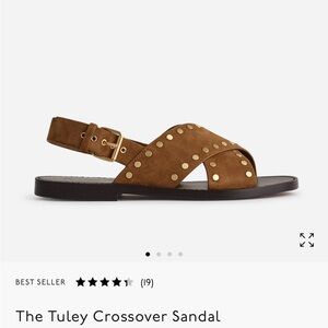 Madewell Brown Tuley Crossover Sandals